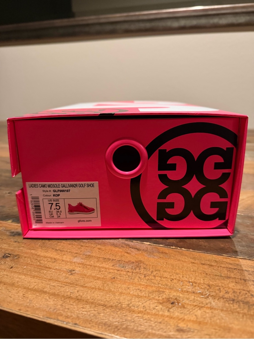 G/FORE Womens Gallivan2r Camo Welt Golf Shoes - Knockout Pink - Picture 2 of 4